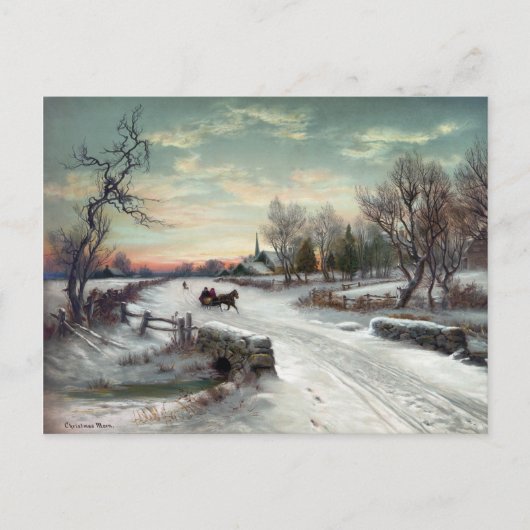 KERSTMIS MORN, c1885. Feestdagenkaart (Voorkant)