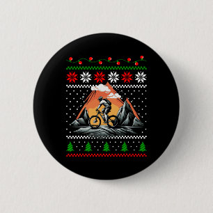 Kerstmis Mountainbiken Sport Fietsen Liefhebber Xm Ronde Button 5,7 Cm