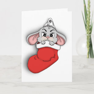Kerstmis mouse1- exemplaar feestdagen kaart