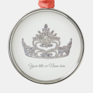 Kerstmis Mrs. America-achtige Kroon Glas Ornament