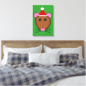 Kerstmis Muis Canvas Print (Insitu (Slaapkamer))