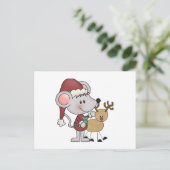 Kerstmis muis en feestdagenkaart (Staand voorkant)