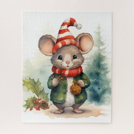 Kerstmis Muis Puzzel (Verticaal)