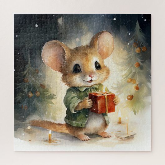 Kerstmis Muis Puzzel (Verticaal)
