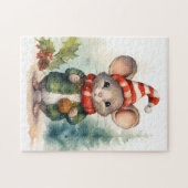 Kerstmis Muis Puzzel (Horizontaal)