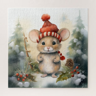 Kerstmis Muis Puzzel Legpuzzel