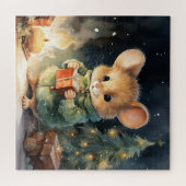Kerstmis Muis Puzzel Legpuzzel (Horizontaal)