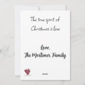 Kerstmis muis trimmen een boom feestdagenkaart (Achterkant)