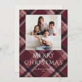 Kerstmis Multi Foto Rood Feestdagenkaart (Voorkant / Achterkant)