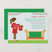 Kerstmis Mum Baby shower Kaart (Voorkant / Achterkant)