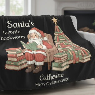 Kerstmis naam en jaar van Sinterklaas' favoriete b Fleece Deken