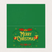 Kerstmis nadert visitekaartjes (Buitenkant ongevouwen)