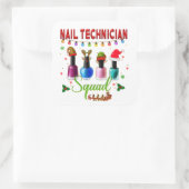 Kerstmis Nail-technicus-kerstsalaris eigenaars Vierkante Sticker (Tas)
