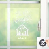 Kerstmis Nativiteit Merry KerstWhite Raamsticker (Huis)