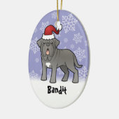 Kerstmis Neapolitan Mastiff Keramisch Ornament (Links)