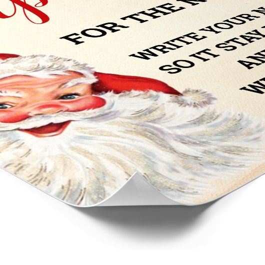 Kerstmis Neem een kopje voor het Nachtbord Poster (Hoek)