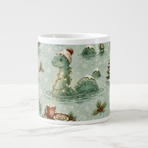Kerstmis Nessie Loch Ness Monster Gezellig Cryptid Extra Grote Beker