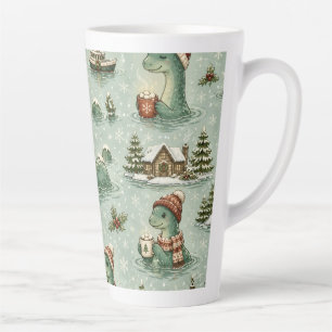 Kerstmis Nessie Loch Ness Monster Gezellig Cryptid Latte Mok