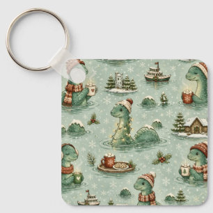 Kerstmis Nessie Loch Ness Monster Gezellig Cryptid Sleutelhanger