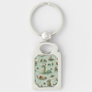 Kerstmis Nessie Loch Ness Monster Gezellig Cryptid Sleutelhanger