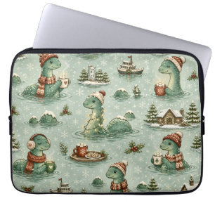Kerstmis Nessie Loch Ness Monster Knus Cryptiden Laptop Sleeve