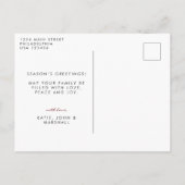 Kerstmis - New Home Holiday Moving Aankondigingskaart (Achterkant)