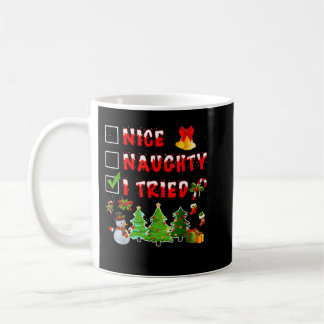 Kerstmis Nice Naughty I Triing Xmas Tree Light Koffiemok