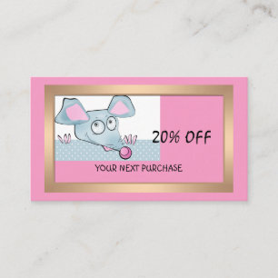 Kerstmis, nieuw jaar, rat visitekaartje