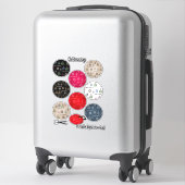 Kerstmis, nieuw jaar, retro,  sticker (Koffer)