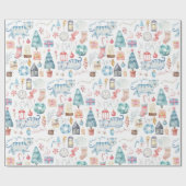 Kerstmis/nieuw jaar tijgerwerkpapier cadeaupapier (Vlak)