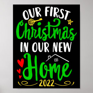 Kerstmis Nieuw Thuis Xmas Huiseigenaar Onze Eerste Poster