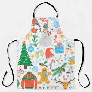 Kerstmis, Nieuwjaarspictogram ingesteld. Winter fe Schort