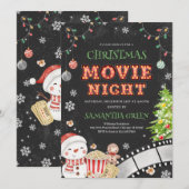 Kerstmis Night Holiday Kaart (Voorkant / Achterkant)