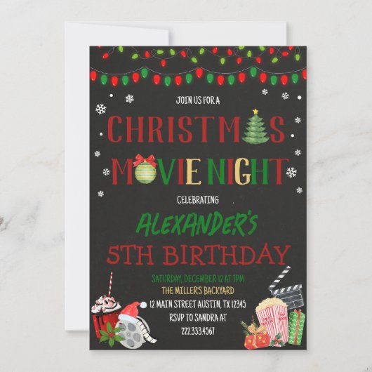 Kerstmis Night Kaart (Voorkant)