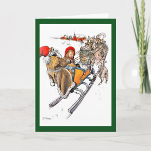Kerstmis Nisse en Kersti Feestdagen Kaart