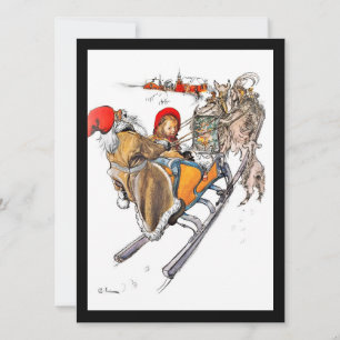Kerstmis Nisse en Kersti Feestdagenkaart