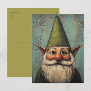 Kerstmis Nisse - Traditionele Noordse Vakantiekuns Feestdagenkaart
