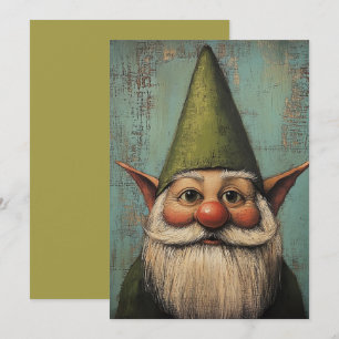 Kerstmis Nisse - Traditionele Noordse Vakantiekuns Feestdagenkaart