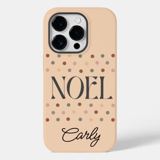 Kerstmis NOEL Boho Beige Case-Mate iPhone Case (Achterkant)