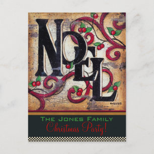 Kerstmis Noel ~ Briefkaart / Uitnodiging