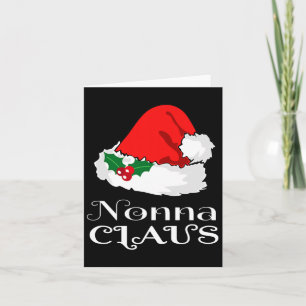 Kerstmis Nonna Claus Matching Pyjama Santa Hat X- Kaart
