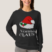Kerstmis Nonna Claus Matching Pyjama Santa Hat X- T-shirt (Voorkant)