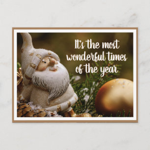 Kerstmis, noordpool, elf vakantiepostkruising briefkaart