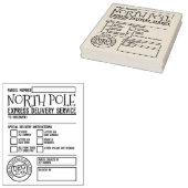 Kerstmis Noordpool levering service notitie stempe Rubberstempel (Gestempeld)