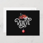 Kerstmis Noordpool Polar Express Allemaal Aboard K Feestdagenkaart (Voorkant / Achterkant)