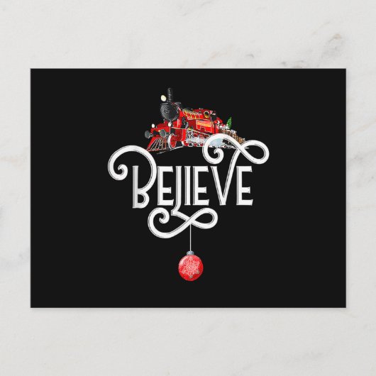 Kerstmis Noordpool Polar Express Allemaal Aboard K Feestdagenkaart (Voorkant)