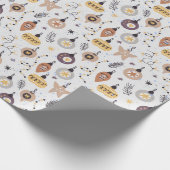 Kerstmis Nordic Scandinavisch Zweeds pastel wit Cadeaupapier (Hoek)