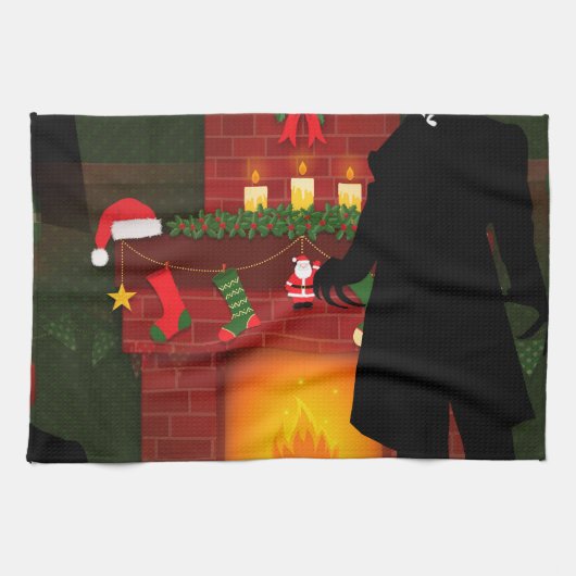 kerstmis nosferatu theedoek (Horizontaal)