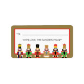 KERSTMIS NOTENKRAKER CADEAU STICKER (Voorkant)