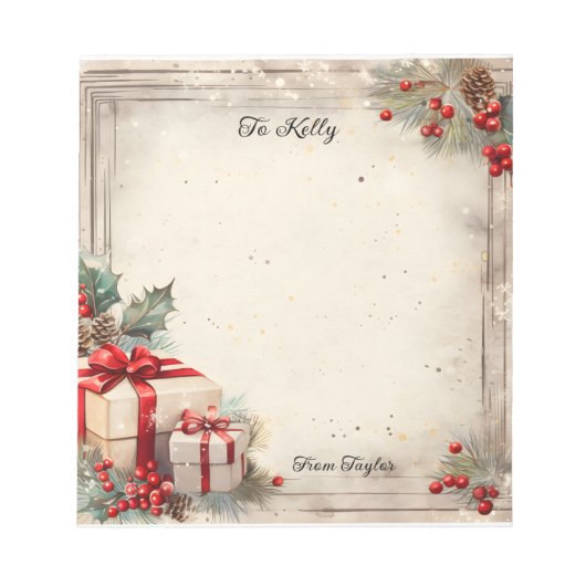 Kerstmis Notitieblok (Voorkant)